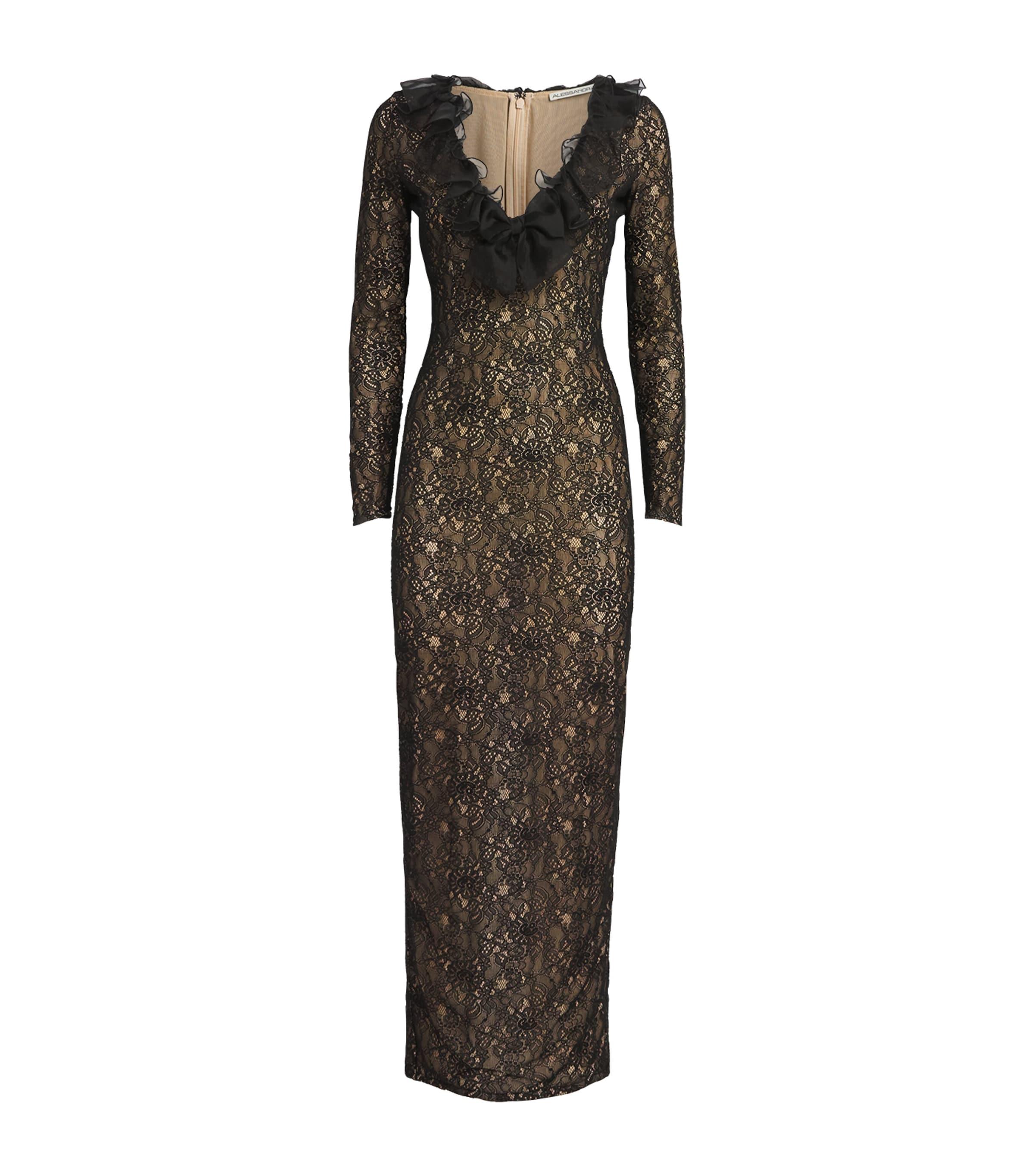 Alessandra Rich Stretch-Lace Maxi Dress by ALESSANDRA RICH