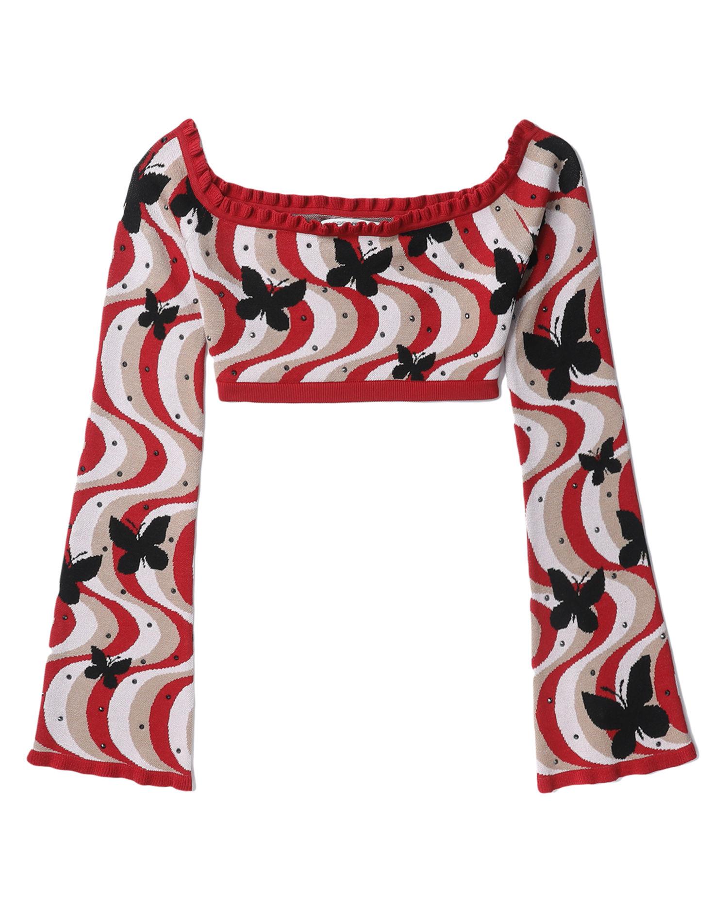 Cropped off-shoulder top by ALESSANDRA RICH