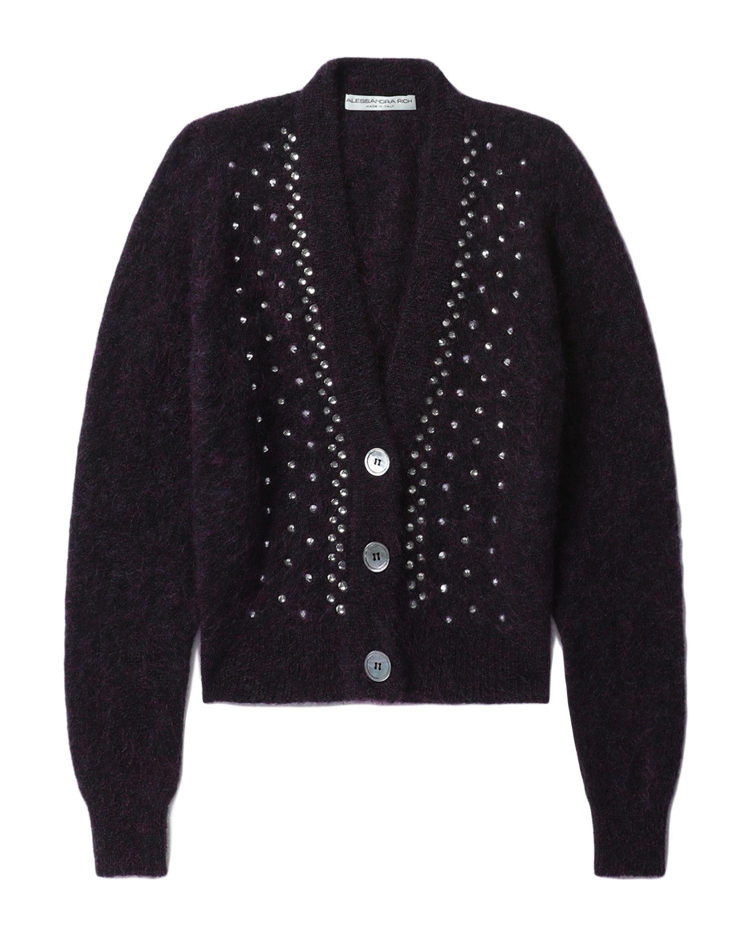 Crystal-embellished long cardigan by ALESSANDRA RICH