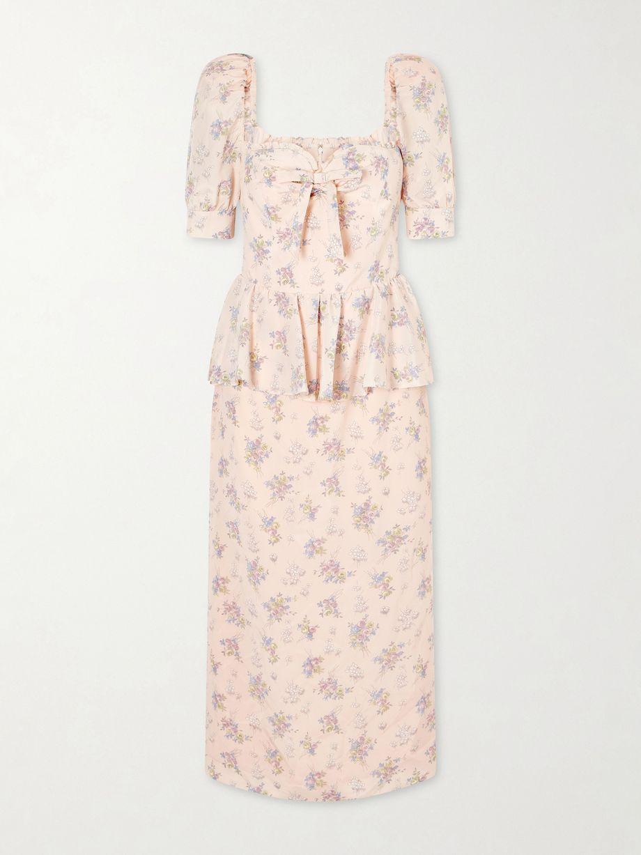 Floral-print silk-satin midi dress by ALESSANDRA RICH