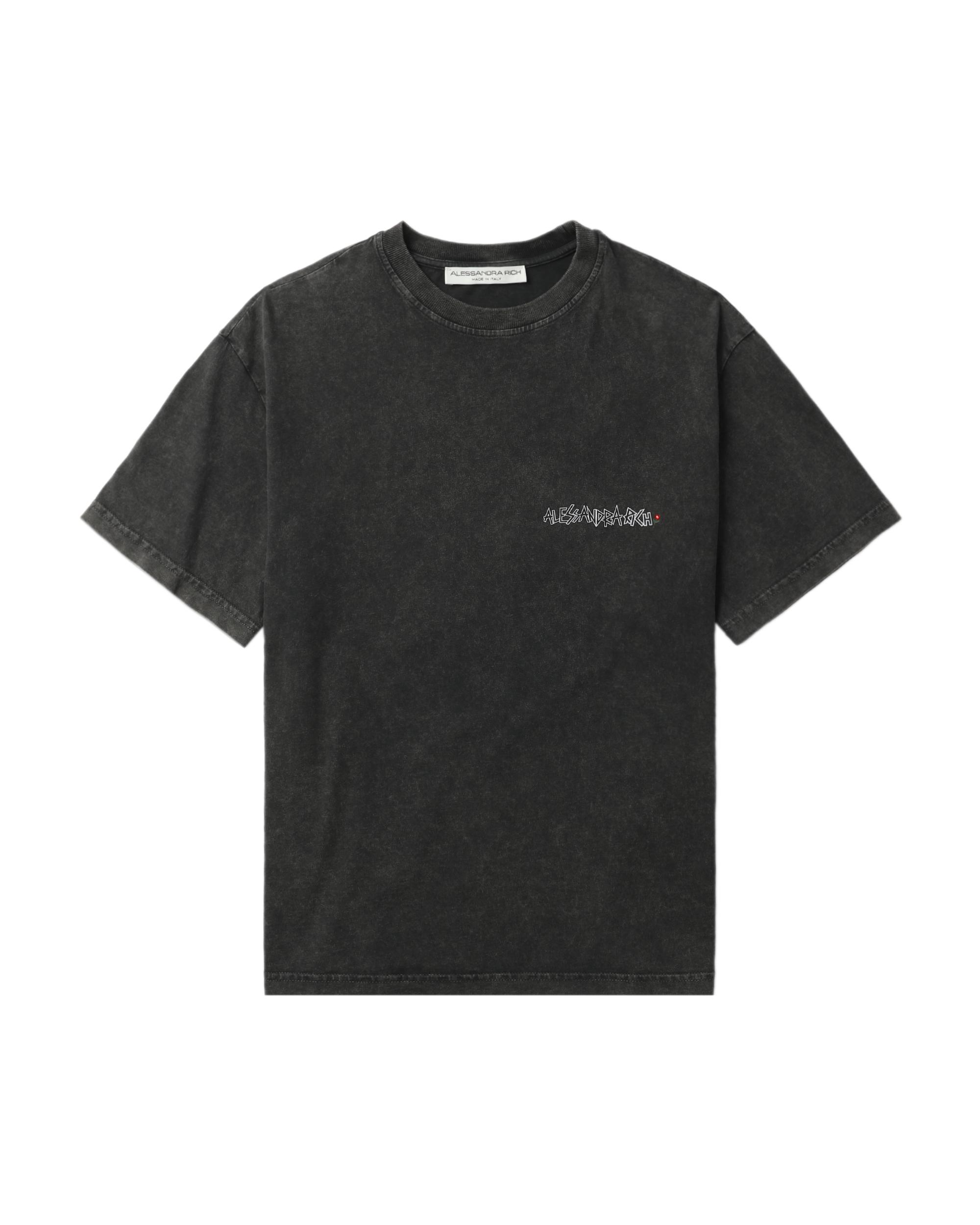 Jersey tee with print and hotfix by ALESSANDRA RICH