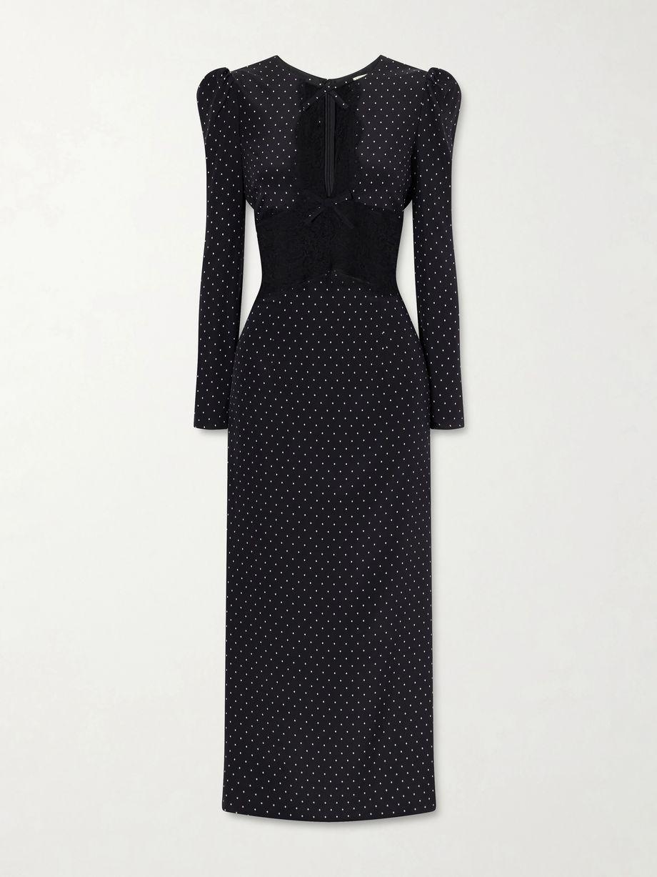 Polka-dot silk midi dress by ALESSANDRA RICH