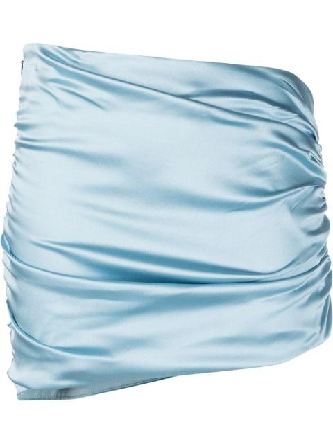 asymmetric satin mini skirt by ALESSANDRA RICH