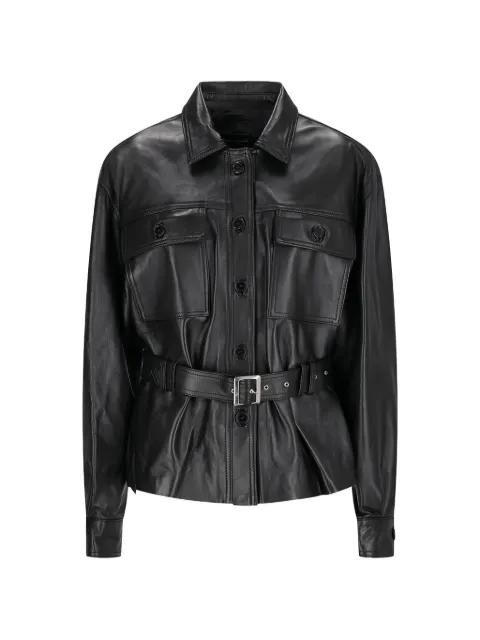belted leather jacket by ALESSANDRA RICH