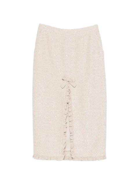 bow-embellished sequined skirt by ALESSANDRA RICH