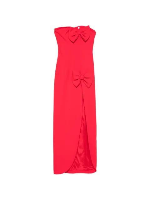bow-embellishment slit-detail maxi dress by ALESSANDRA RICH
