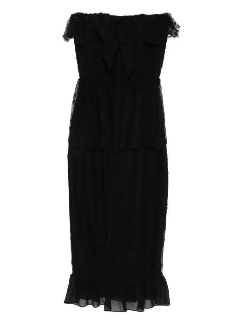 bow-lace ruffled dress by ALESSANDRA RICH