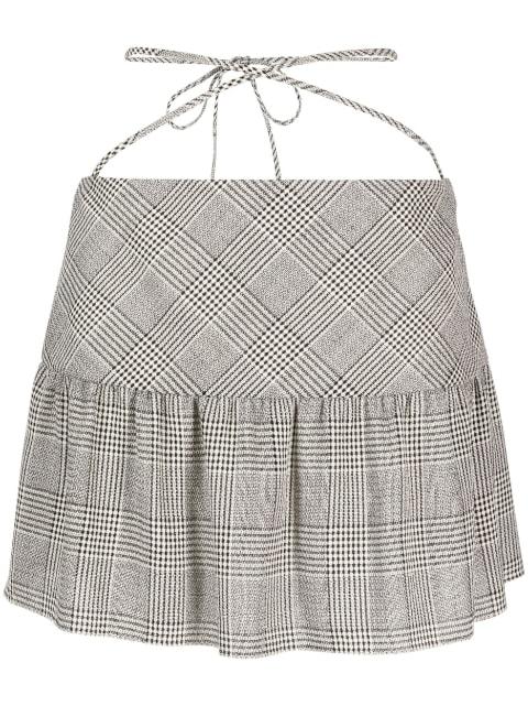 check-pattern mini skirt by ALESSANDRA RICH