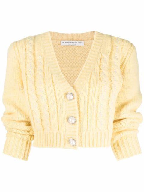 cropped V-neck cardigan by ALESSANDRA RICH