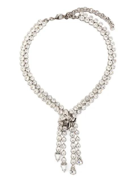 crystal-embellished fringed necklace by ALESSANDRA RICH