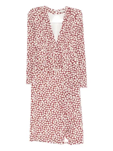 floral-print draped midi dress by ALESSANDRA RICH