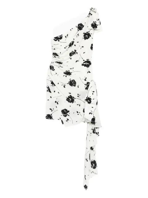 floral-print one-shoulder dress by ALESSANDRA RICH