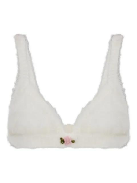 flower-embellishment top by ALESSANDRA RICH