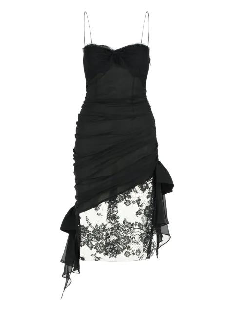lace-trimmed bow mini dress by ALESSANDRA RICH