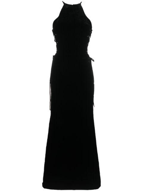lattice lace-up gown by ALESSANDRA RICH