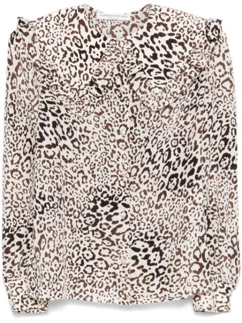 leopard-print silk blouse by ALESSANDRA RICH