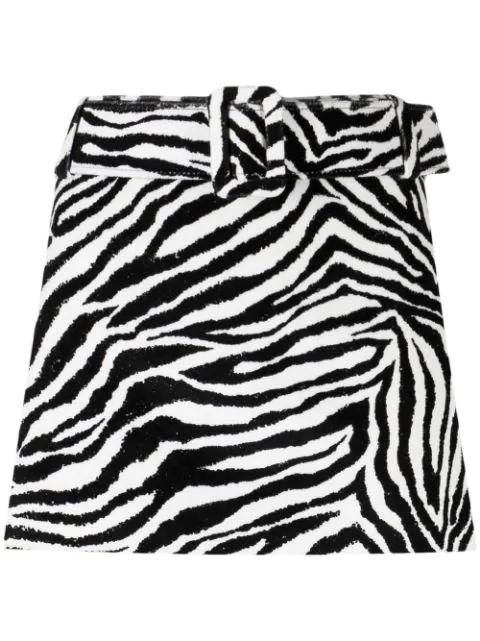 low-rise zebra-print skirt by ALESSANDRA RICH