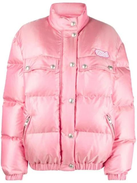 padded logo-patch puffer jacket by ALESSANDRA RICH