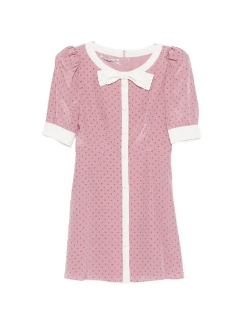 polka-dot bow-detail mini dress by ALESSANDRA RICH