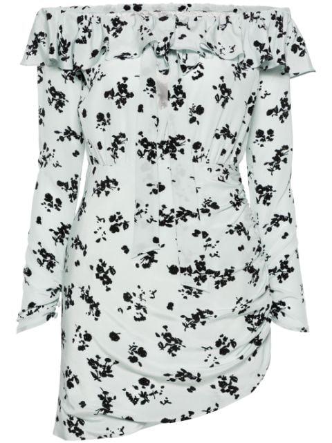 rose-print silk minidress by ALESSANDRA RICH