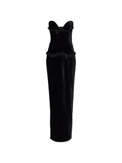ruffled bow-detail maxi dress by ALESSANDRA RICH