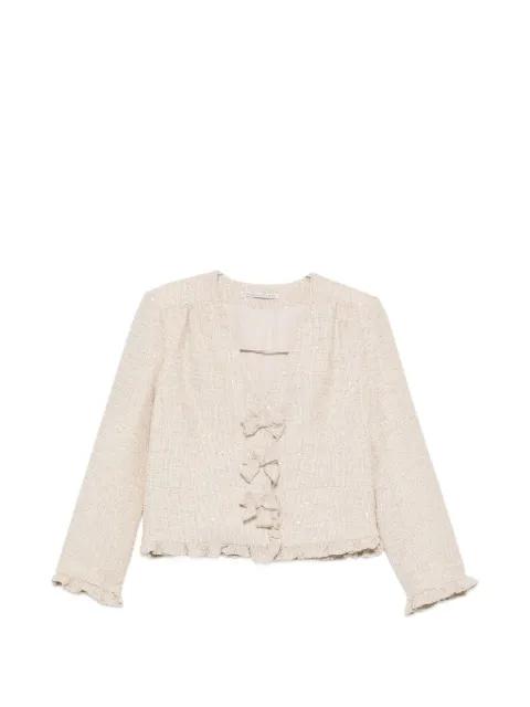 sequined bow-embellished jacket by ALESSANDRA RICH