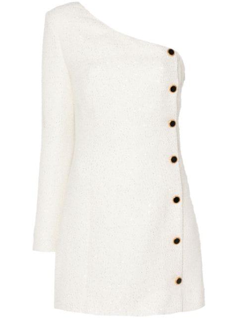 sequined one-sleeve mini dress by ALESSANDRA RICH