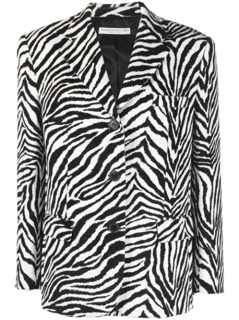 zebra-print single-breasted blazer by ALESSANDRA RICH