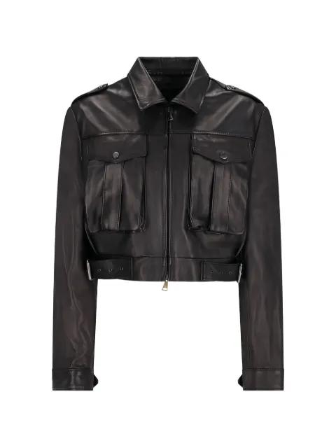 zip-up leather jacket by ALESSANDRA RICH