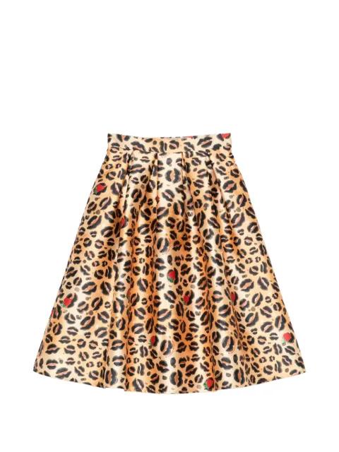animal-print midi skirt by ALESSANDRO ENRIQUEZ