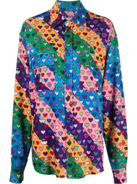 heart-print shirt by ALESSANDRO ENRIQUEZ