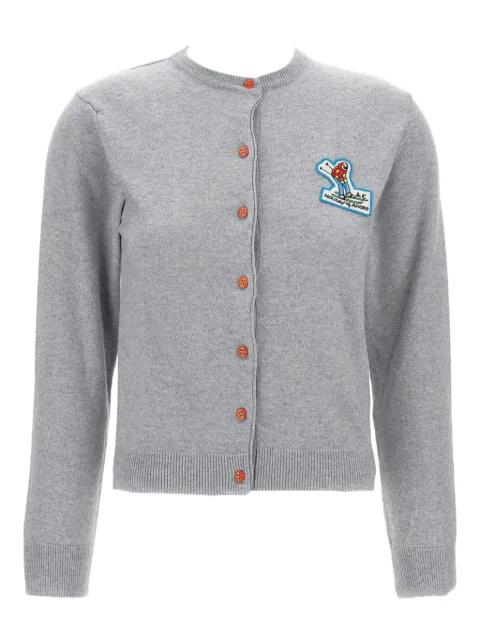 logo-patch cardigan by ALESSANDRO ENRIQUEZ
