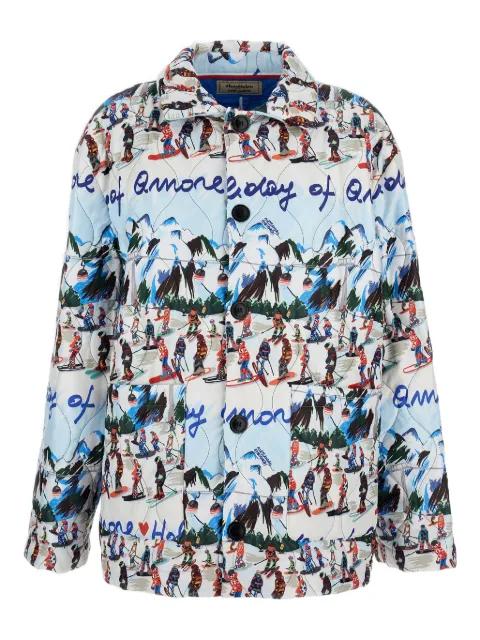 printed buttoned jacket by ALESSANDRO ENRIQUEZ