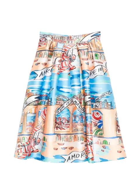 printed midi skirt by ALESSANDRO ENRIQUEZ