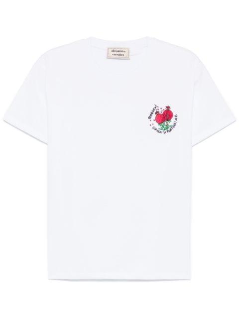 slogan-embroidered T-shirt by ALESSANDRO ENRIQUEZ