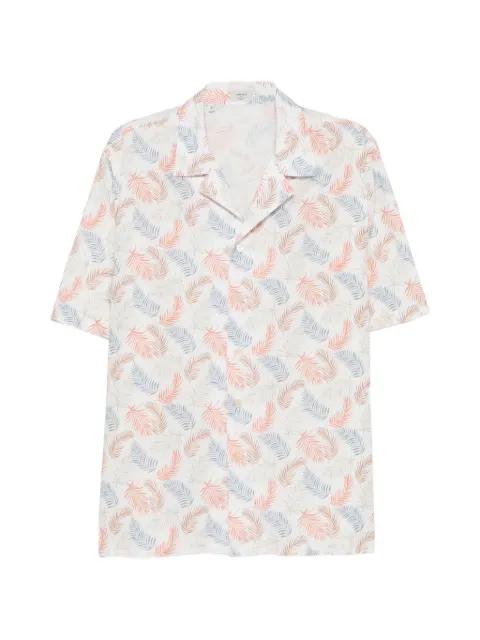 leaf-print camp-collar shirt by ALESSANDRO GHERARDI