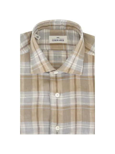 plaid linen shirt by ALESSANDRO GHERARDI