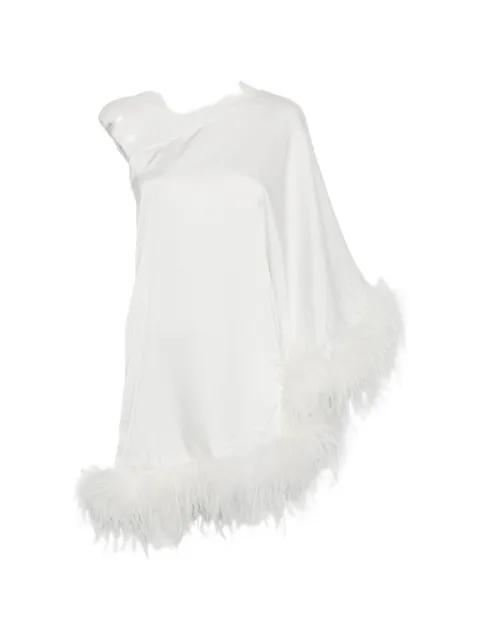 Boa feather-trim mini dress by ALESSANDRO LEGORA