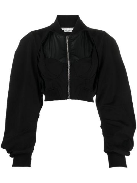 cut-out cropped bomber jacket by ALESSANDRO VIGILANTE