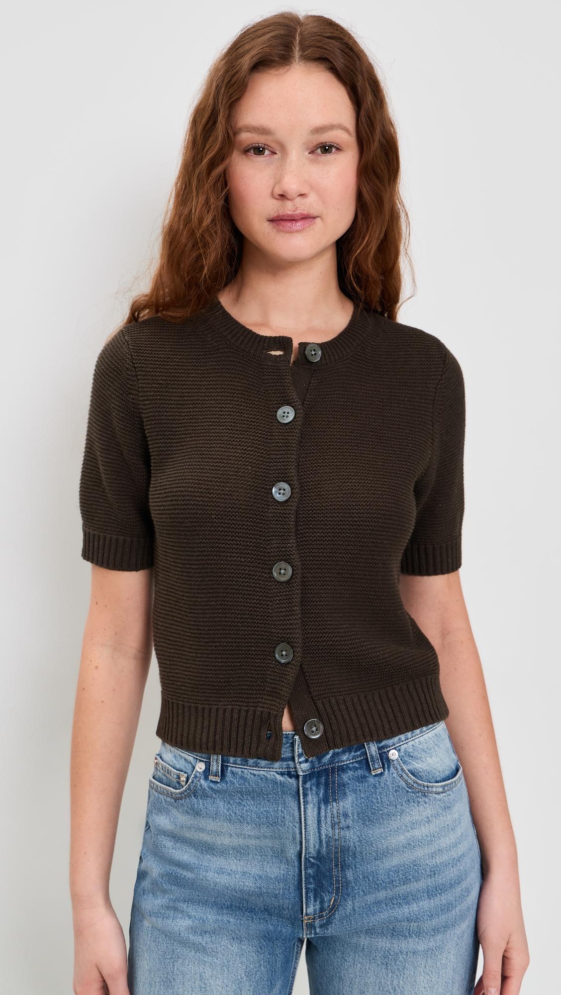 Elle Cardigan In Linen Cotton by ALEX MILL