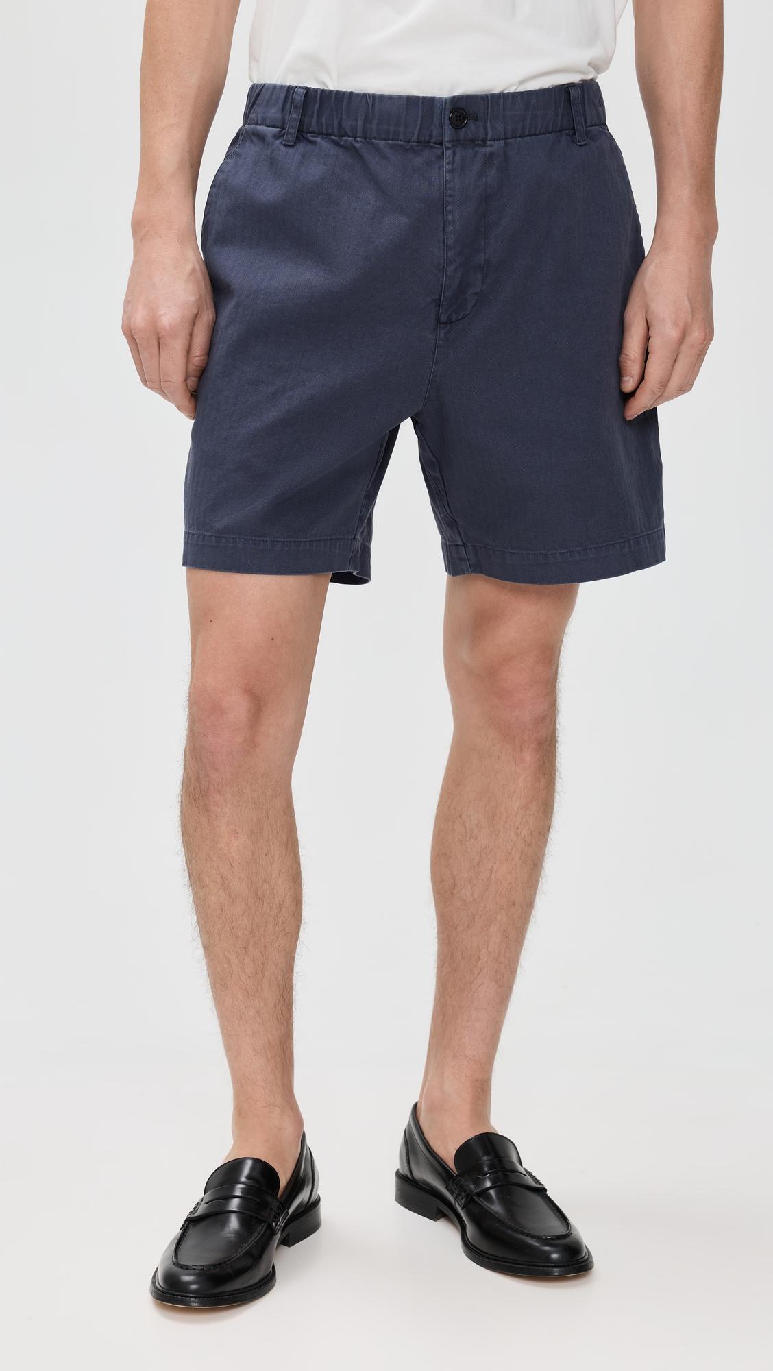 Herringbone Pull On Shorts 7" by ALEX MILL