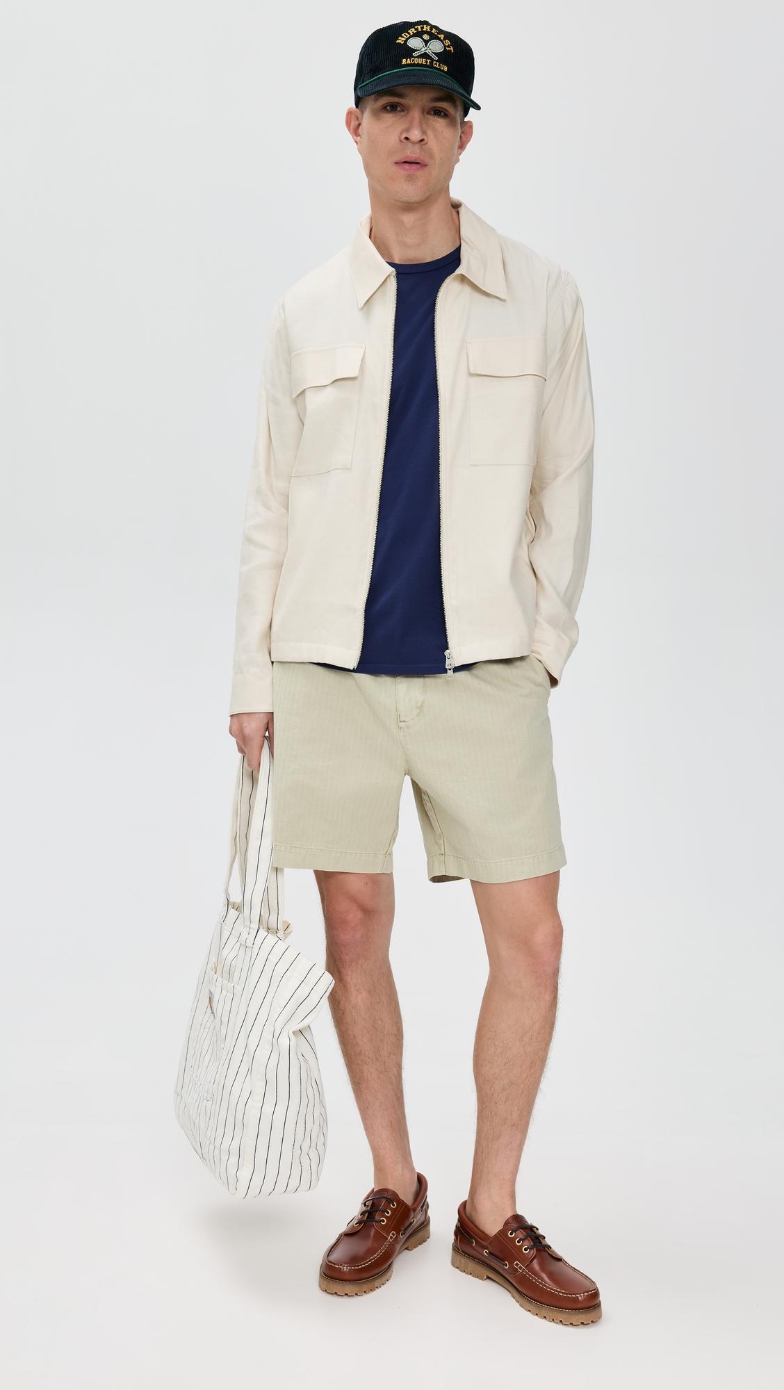 Herringbone Pull On Shorts 7" by ALEX MILL
