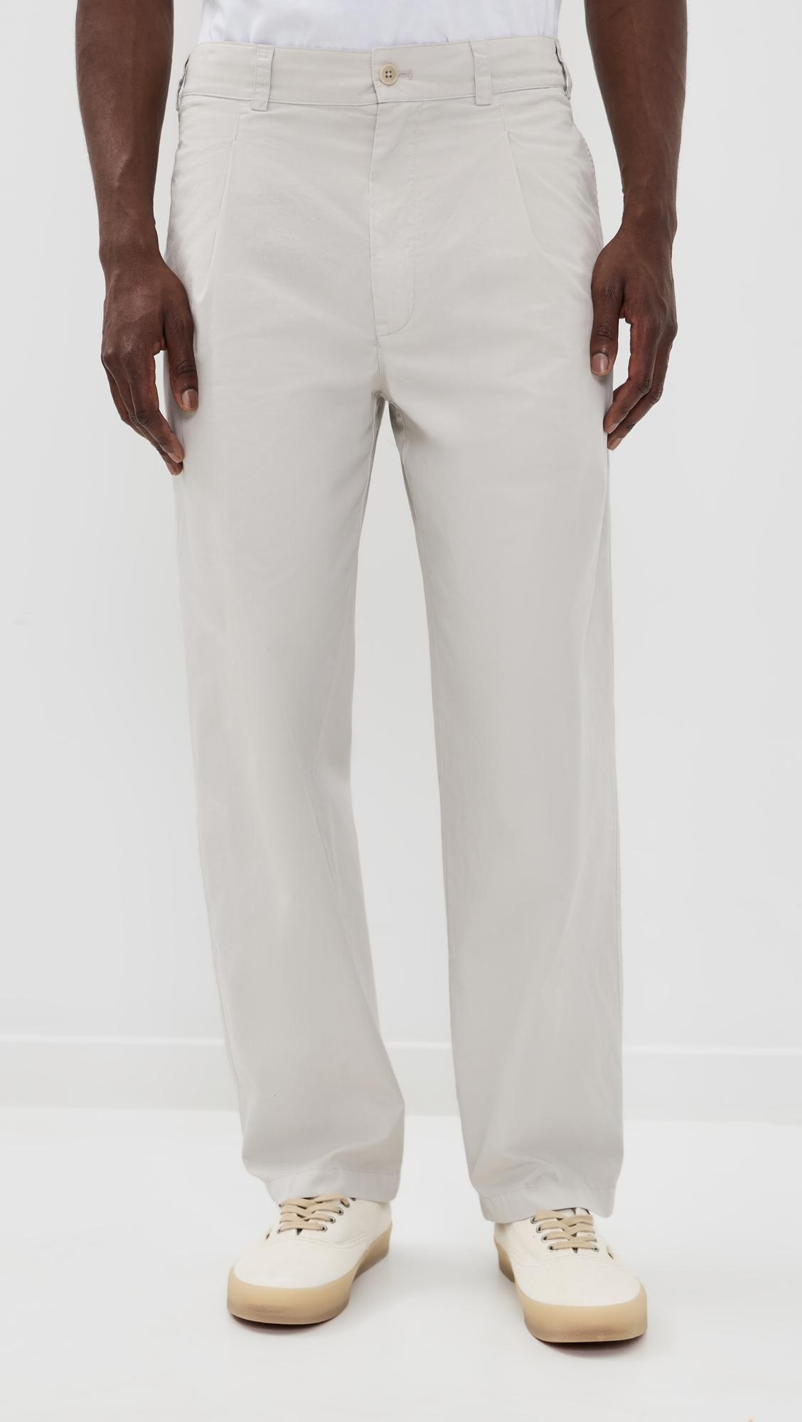 Pleated Pull On Pants In Lightweight Chino by ALEX MILL