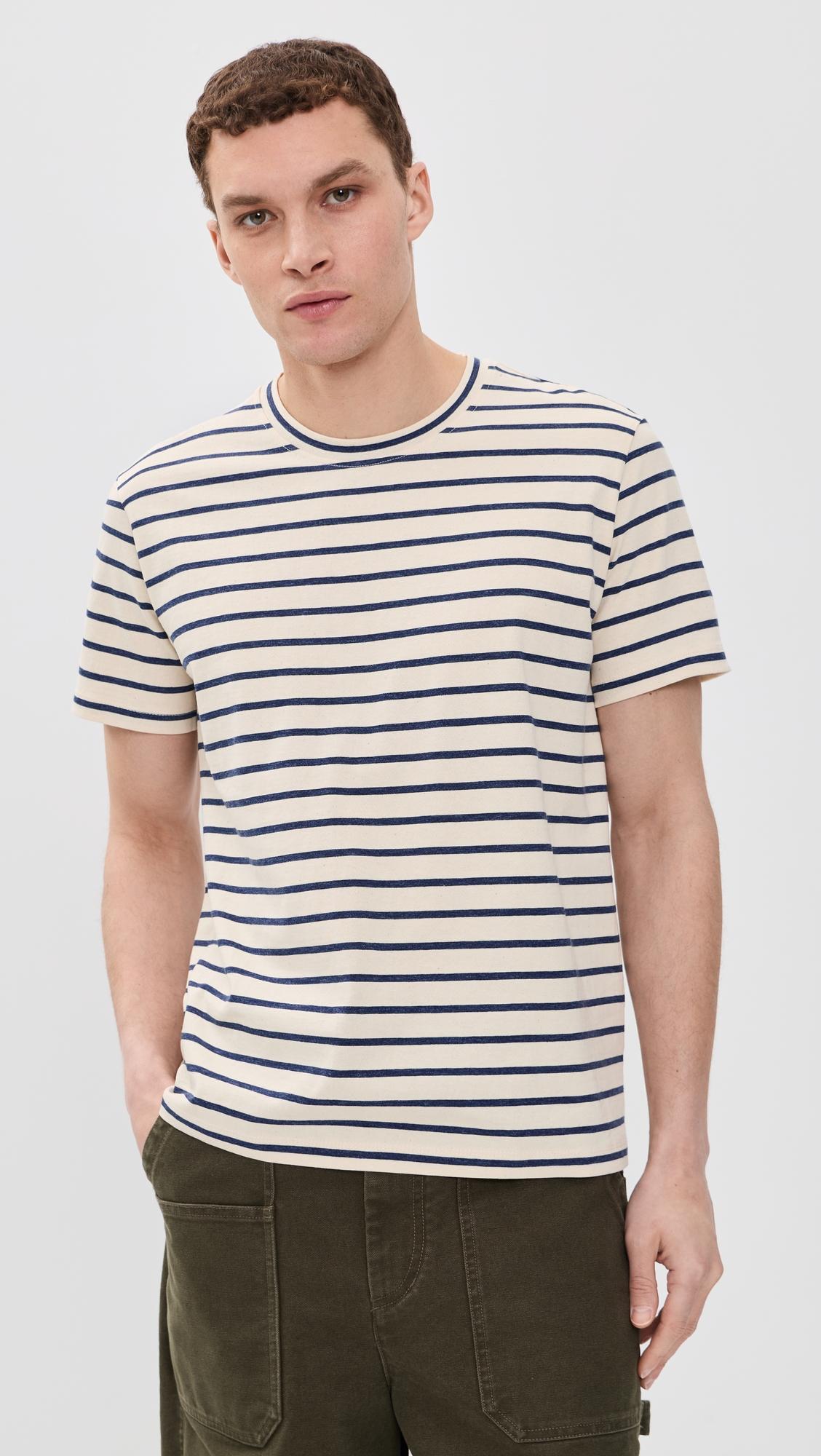 Standard Tee In Pablo Stripe by ALEX MILL