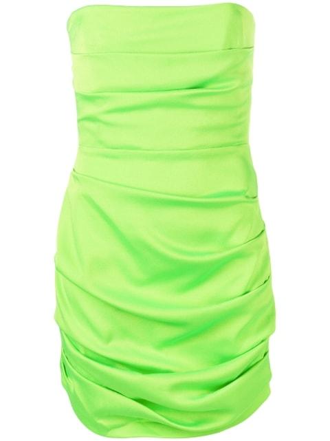 Colten pleated strapless minidress by ALEX PERRY