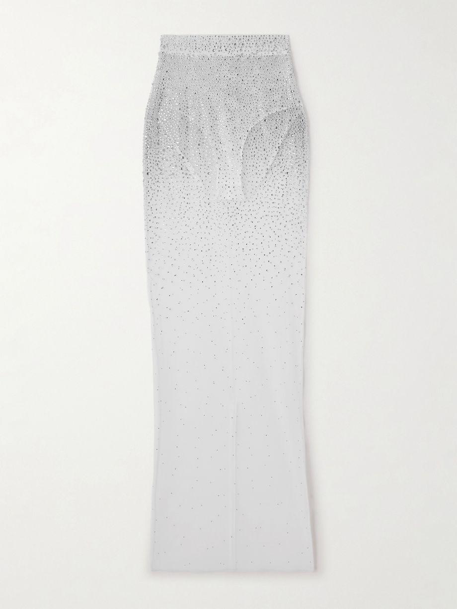 Crystal-embellished mesh maxi skirt by ALEX PERRY