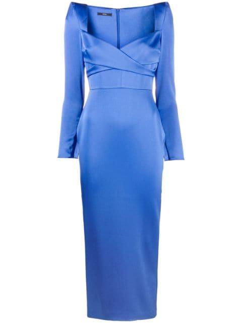 Linden satin midi dress by ALEX PERRY