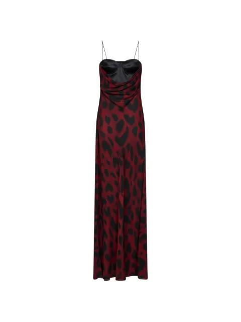 animalier-print draped dress by ALEX PERRY