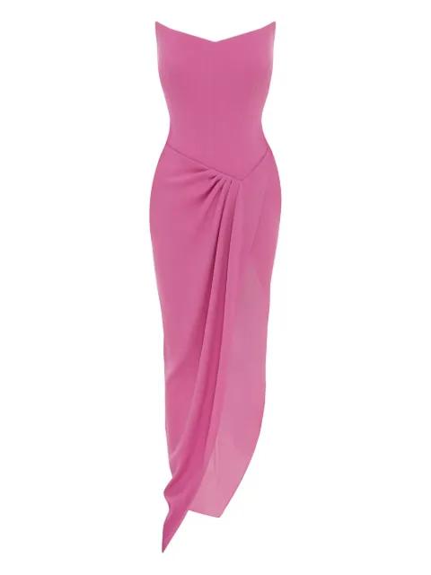 asymmetrical drape maxi dress by ALEX PERRY