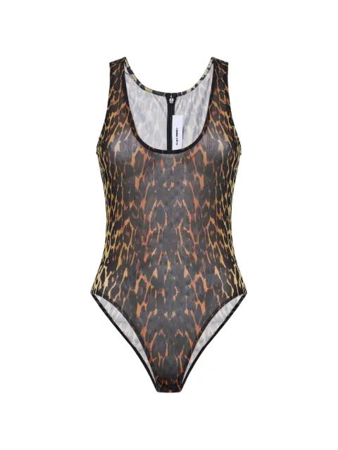 leopard-print sleeveless bodysuit by ALEX PERRY